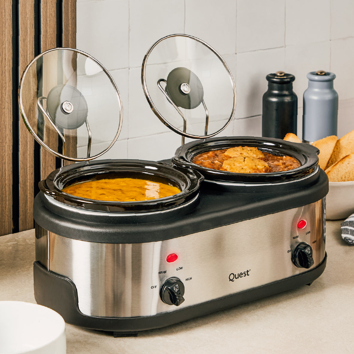 2 Pot Slow Cooker & Buffet Server