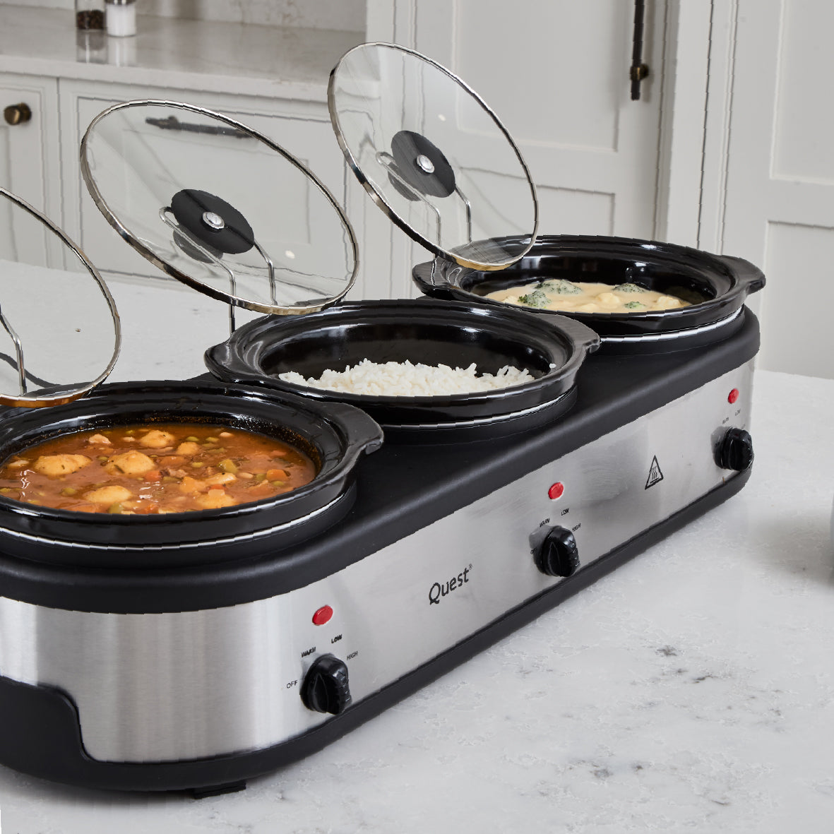 3 Pot Slow Cooker & Buffet Server