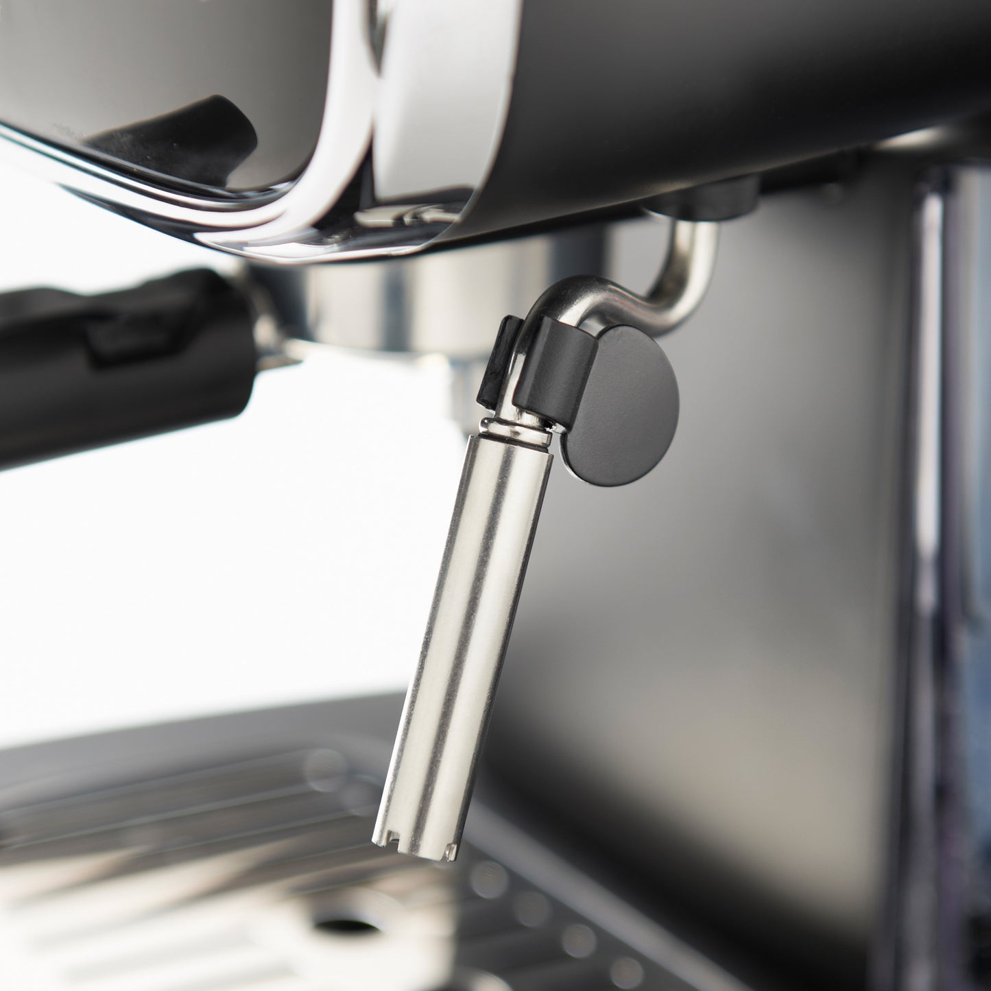 Retro Coffee Machine with Milk Frother