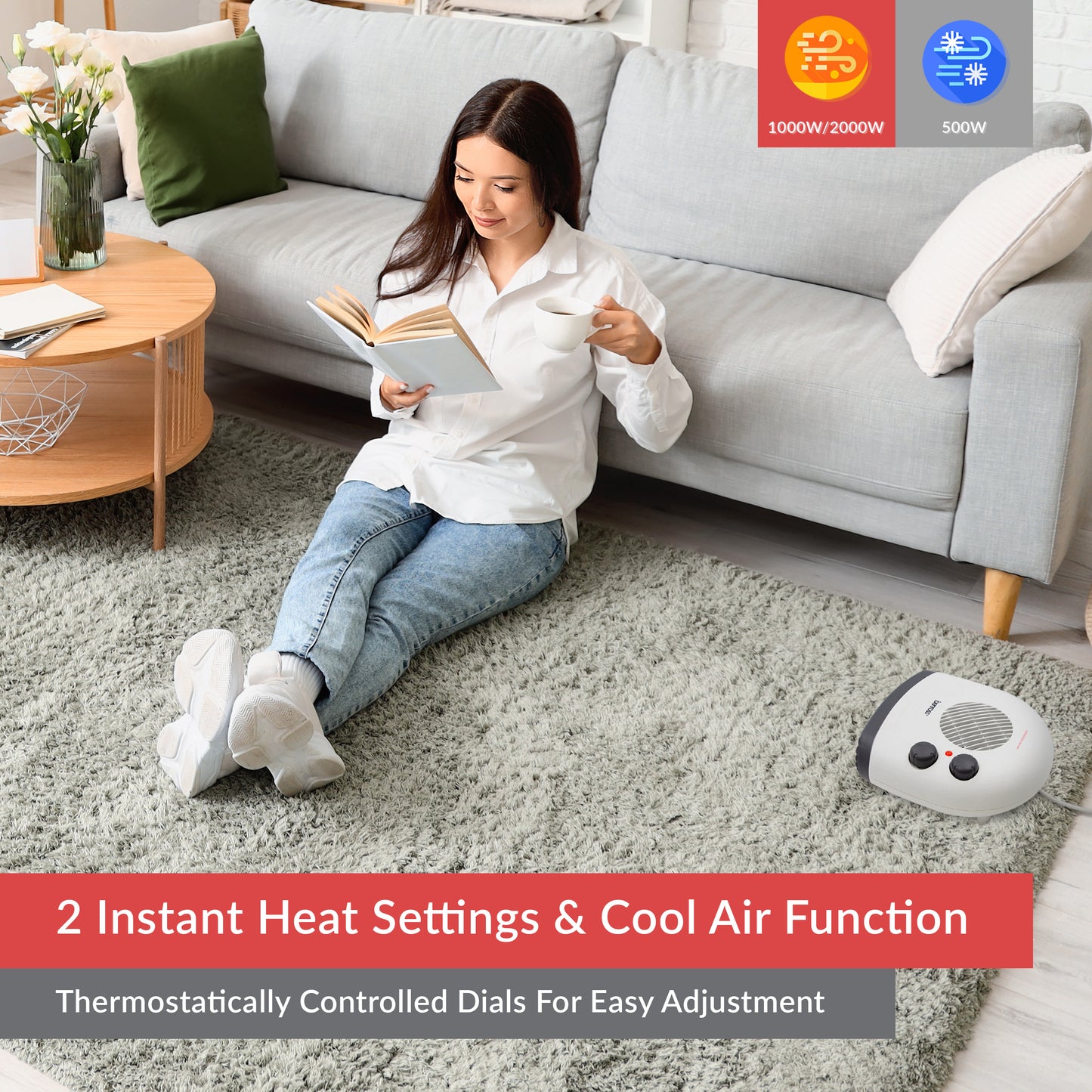 2kw Horizontal Fan Heater