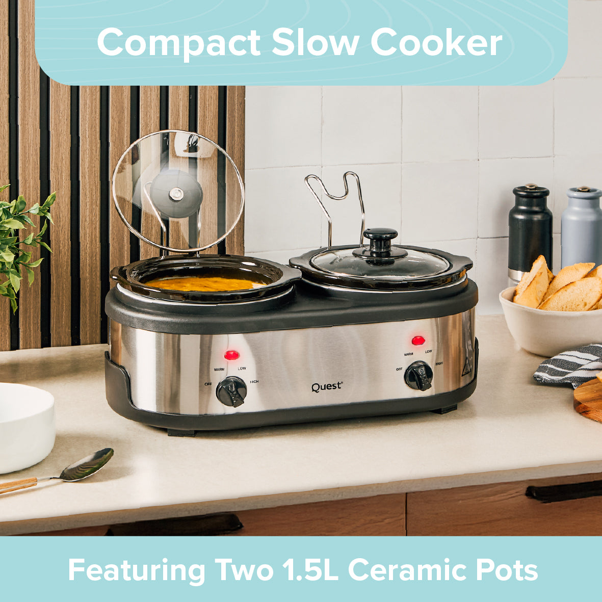 2 Pot Slow Cooker & Buffet Server