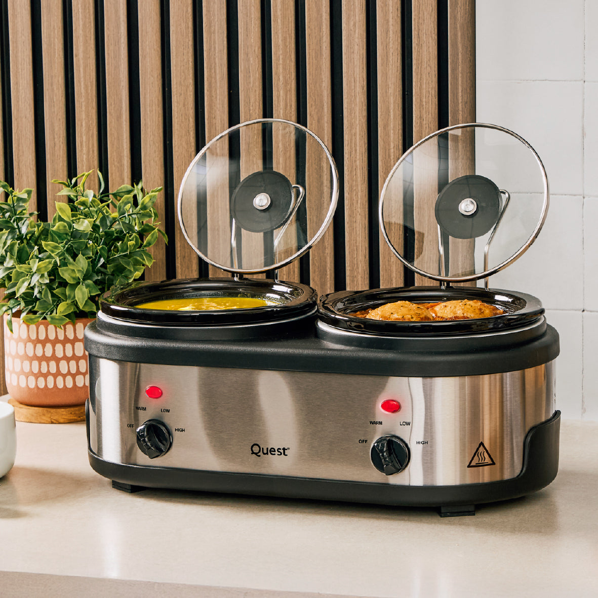 2 Pot Slow Cooker & Buffet Server