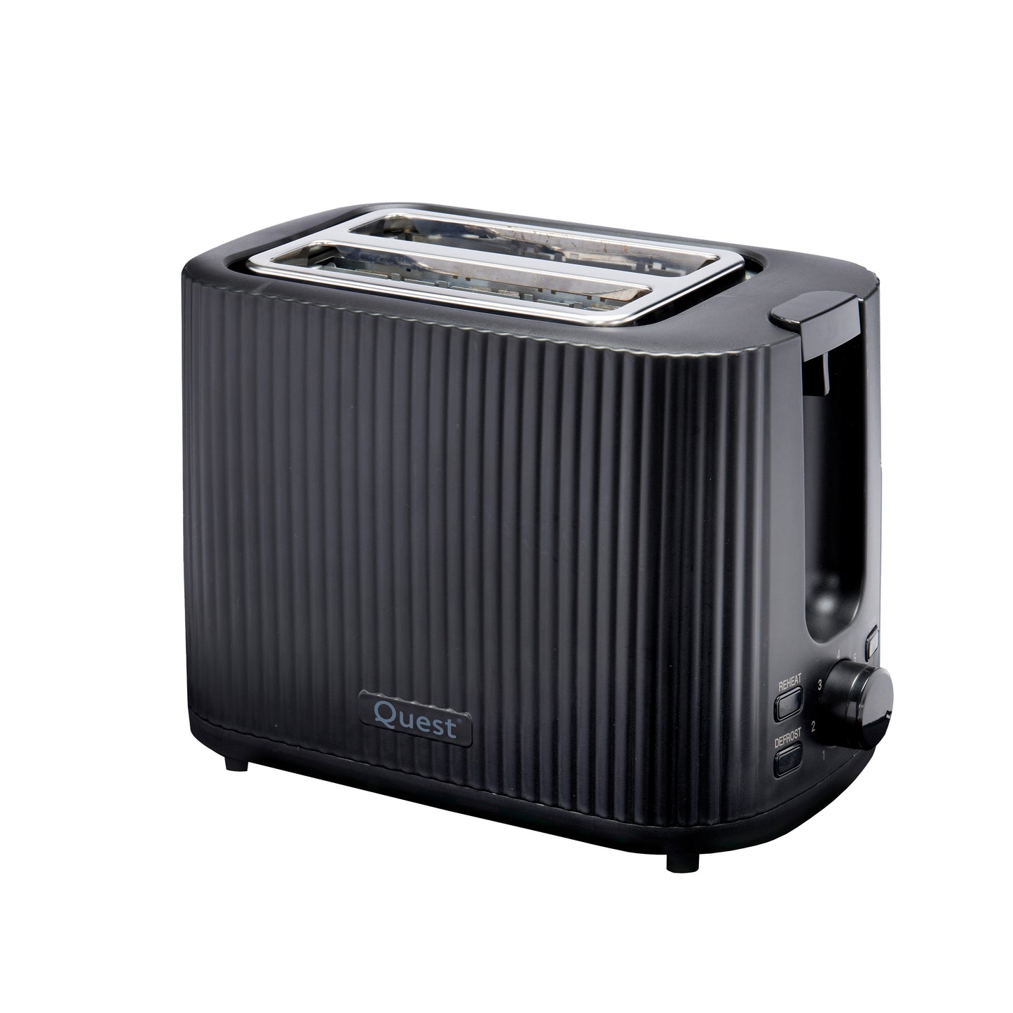 2 Slice Toaster - Black Grooved Design