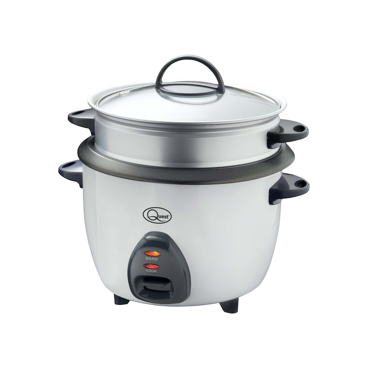 1L Rice Cooker with Steamer Attachment