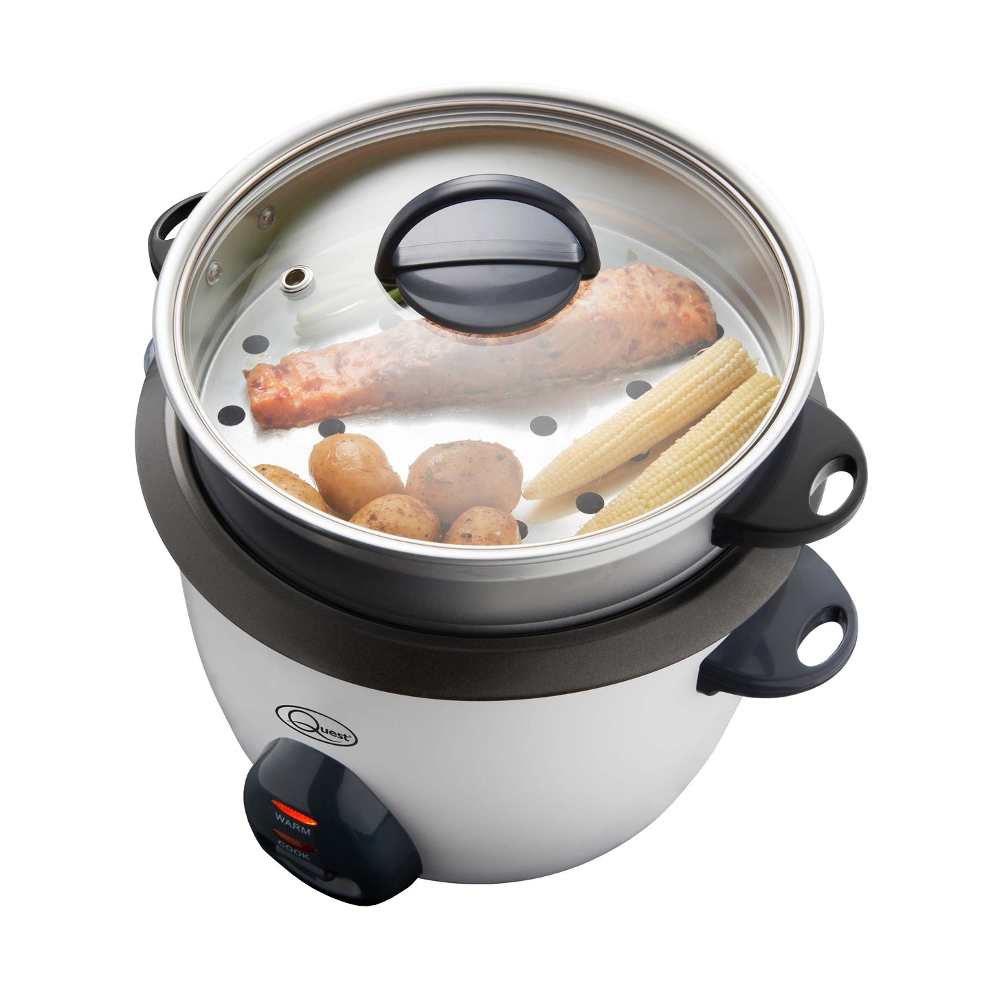 1.5L Rice Cooker with Steamer Attachment