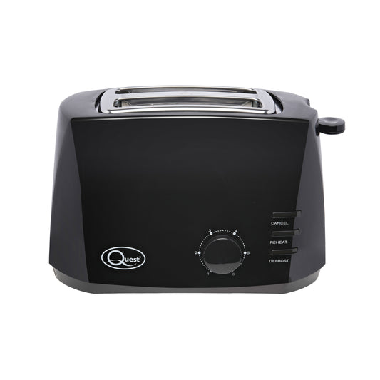 2 Slice Wide Slot Toaster - Black