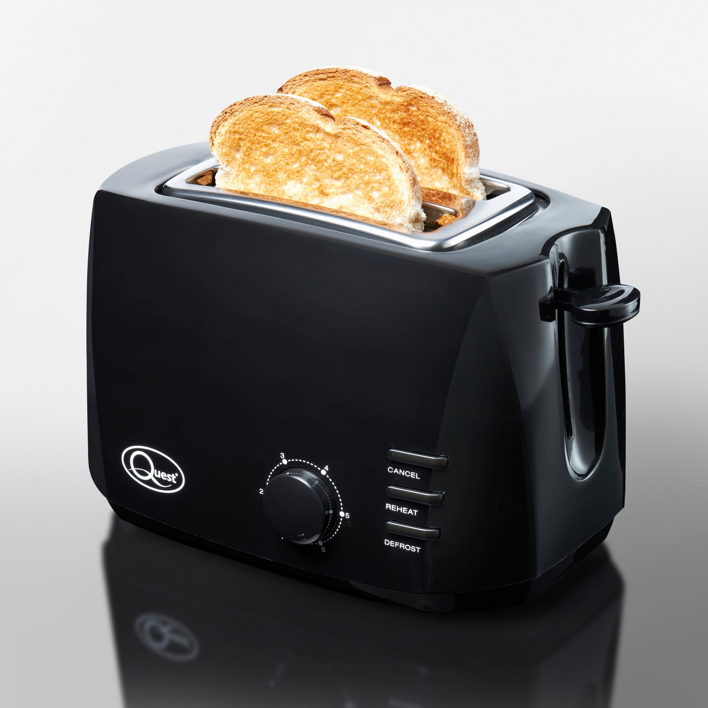 2 Slice Wide Slot Toaster - Black