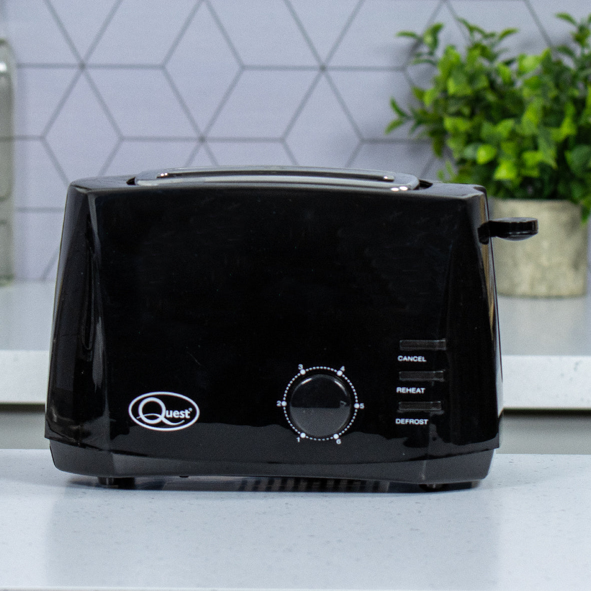 2 Slice Wide Slot Toaster - Black