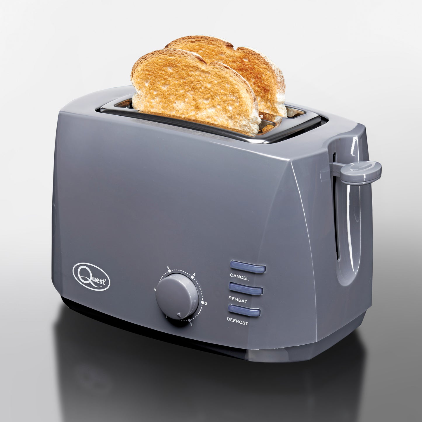 2 Slice Wide Slot Toaster - Grey