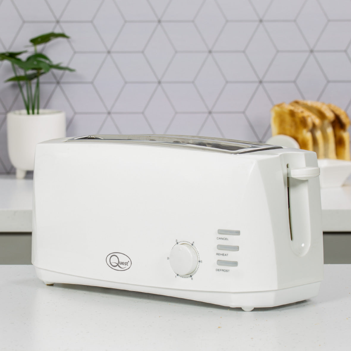 4 Slice Toaster - White