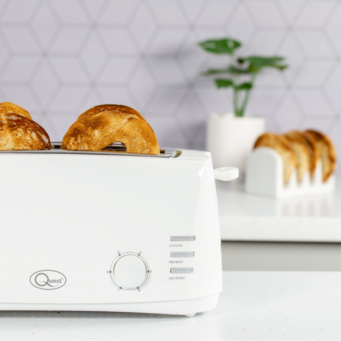 4 Slice Toaster - White