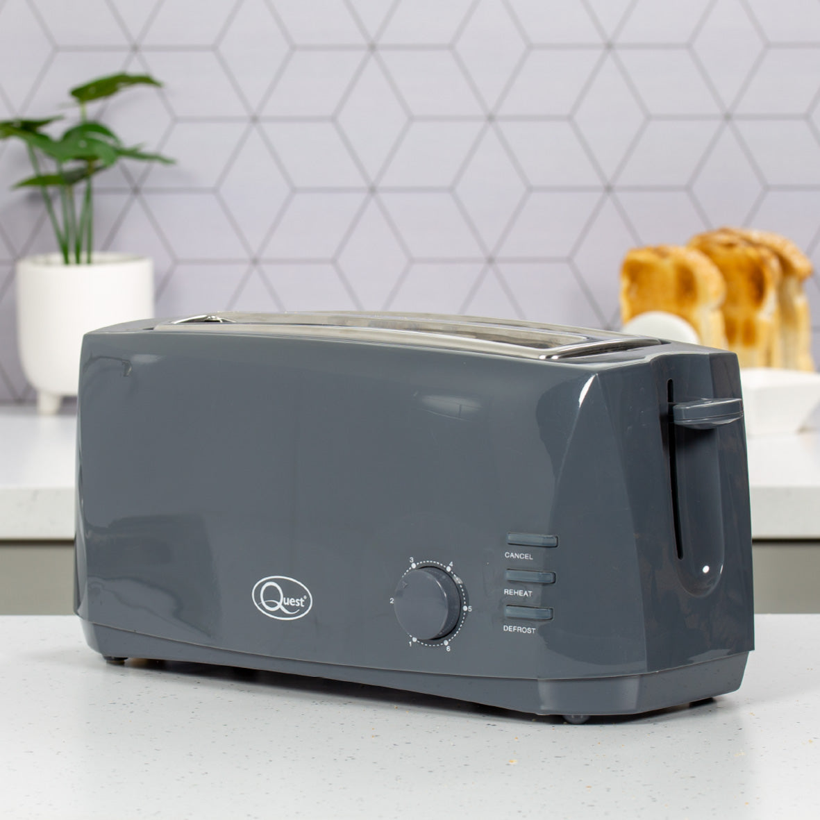 4 Slice Toaster - Grey