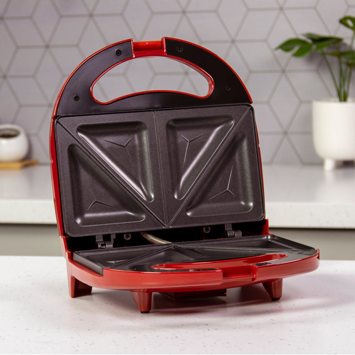 2 Portion Sandwich Toaster - Red