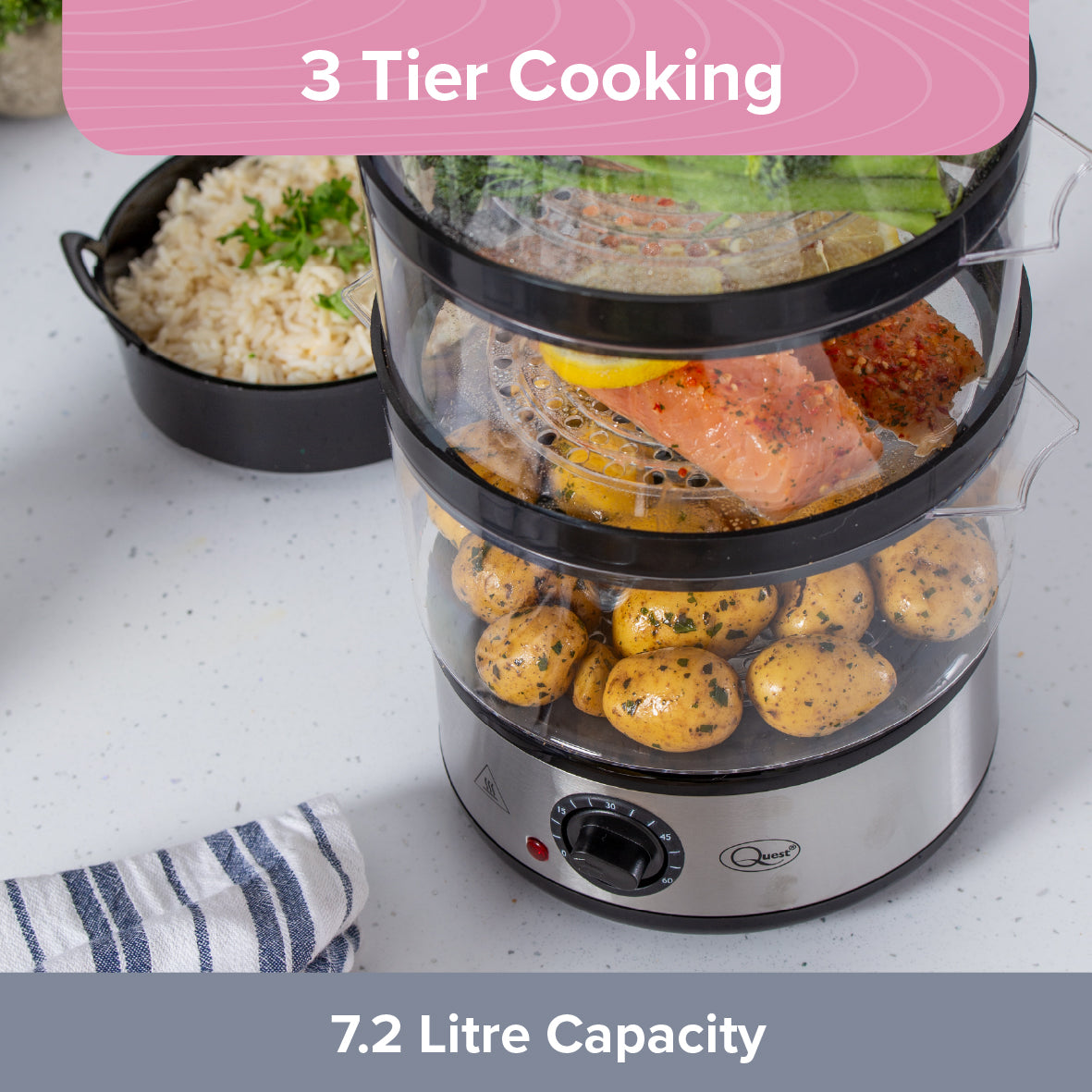 3 Tier Electric Food Steamer