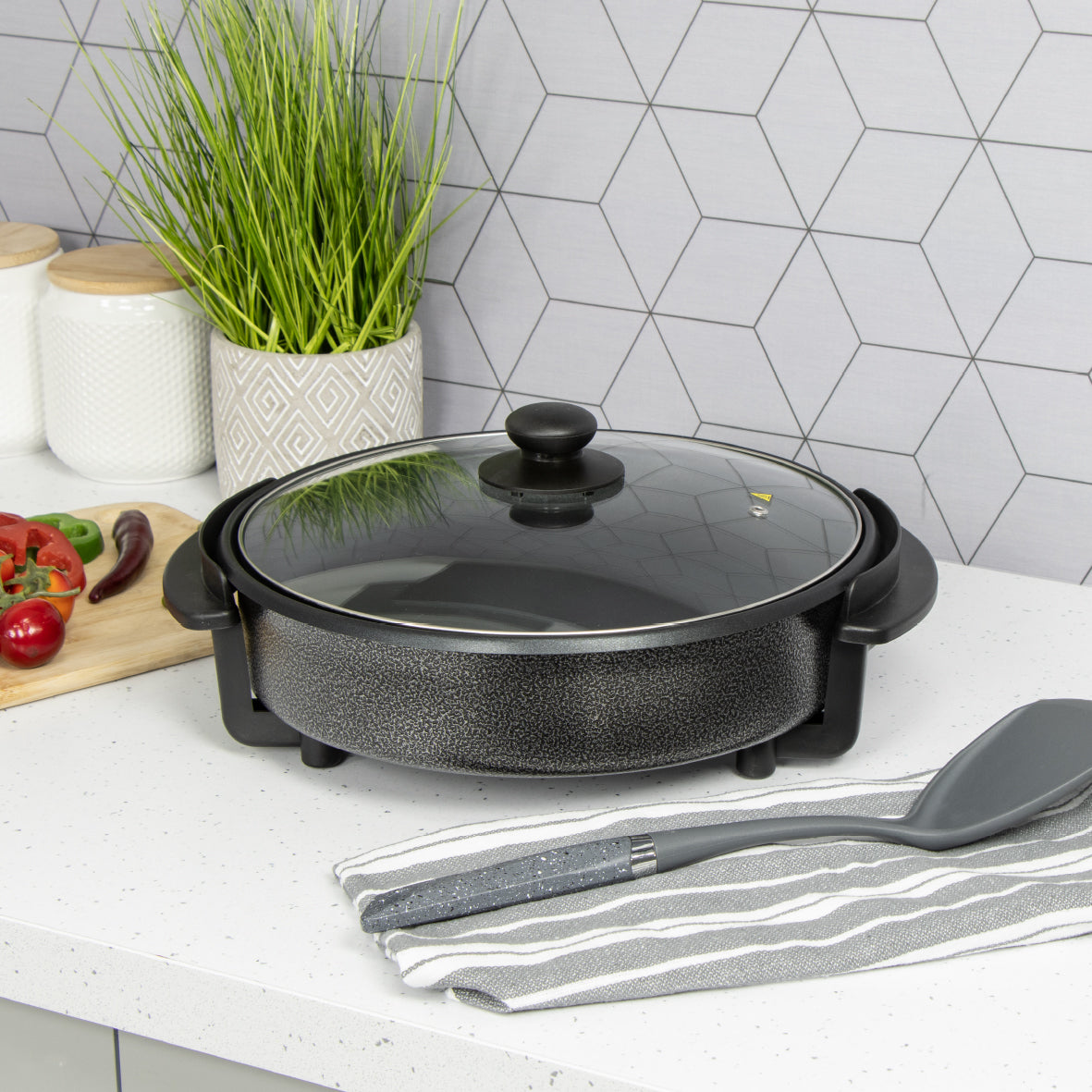 30cm Electric Frying Pan with Lid