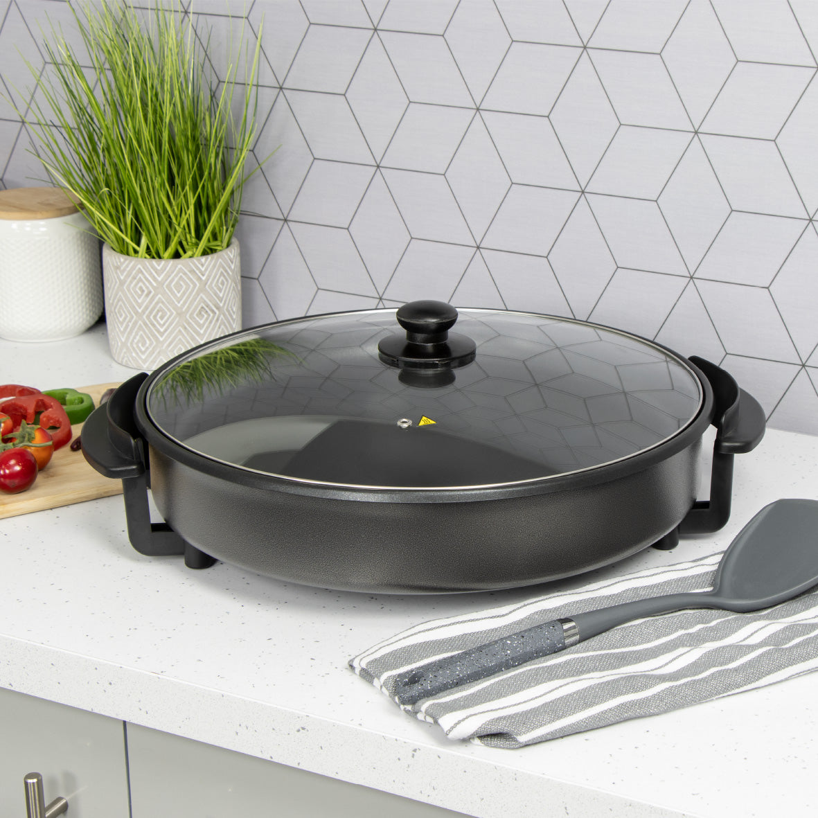 40cm Electric Frying Pan with Lid