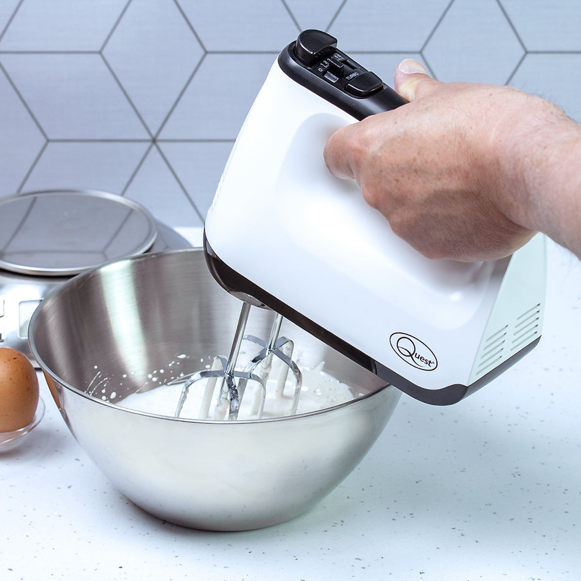 Hand Mixer with Storage Case - White