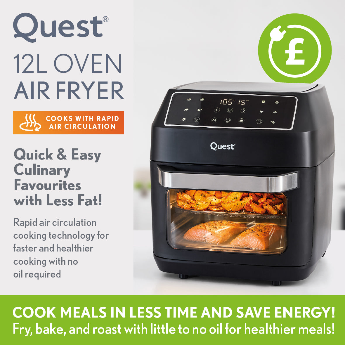 12L Digital Air Fryer with Rotisserie