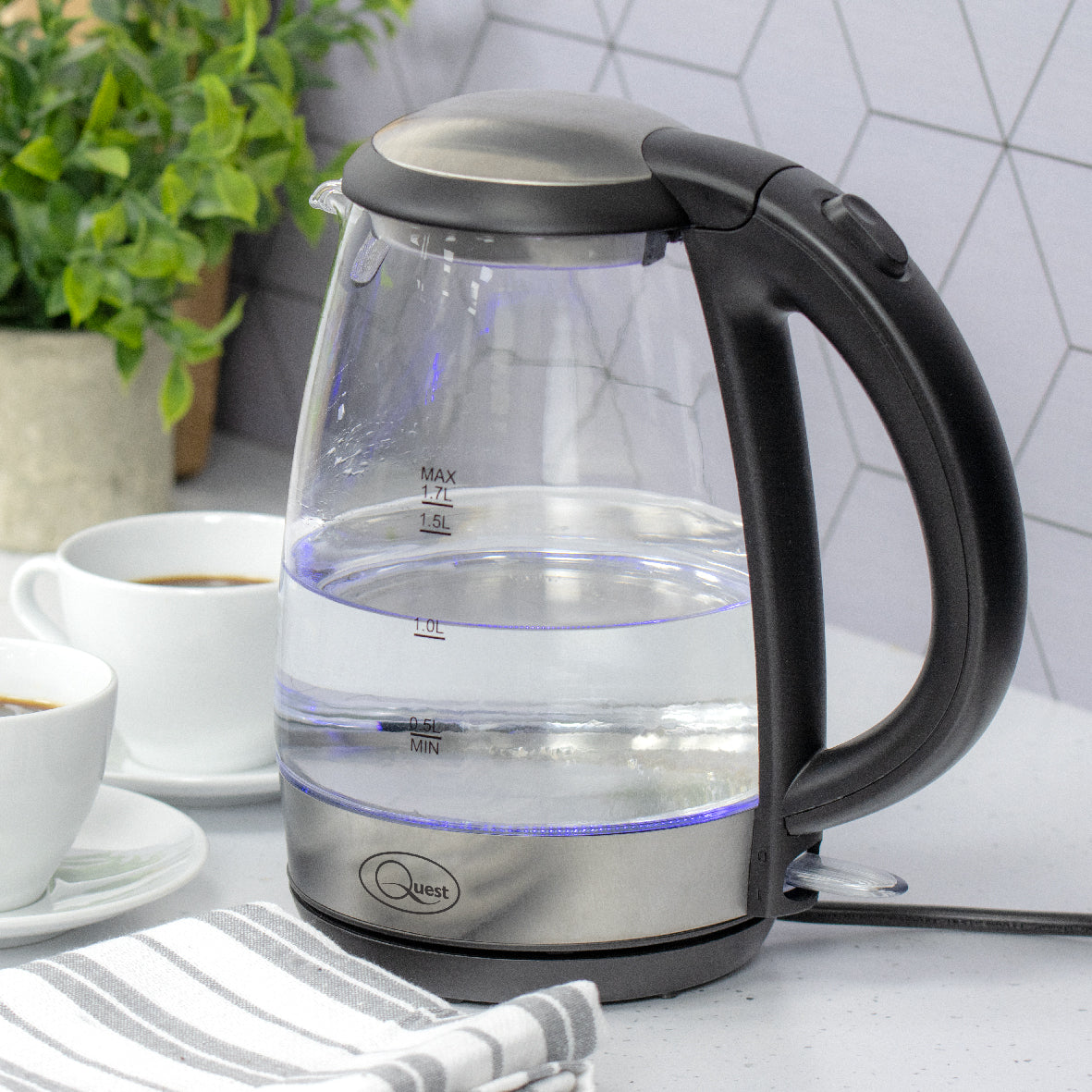 1.7L Fast Boil Glass Kettle