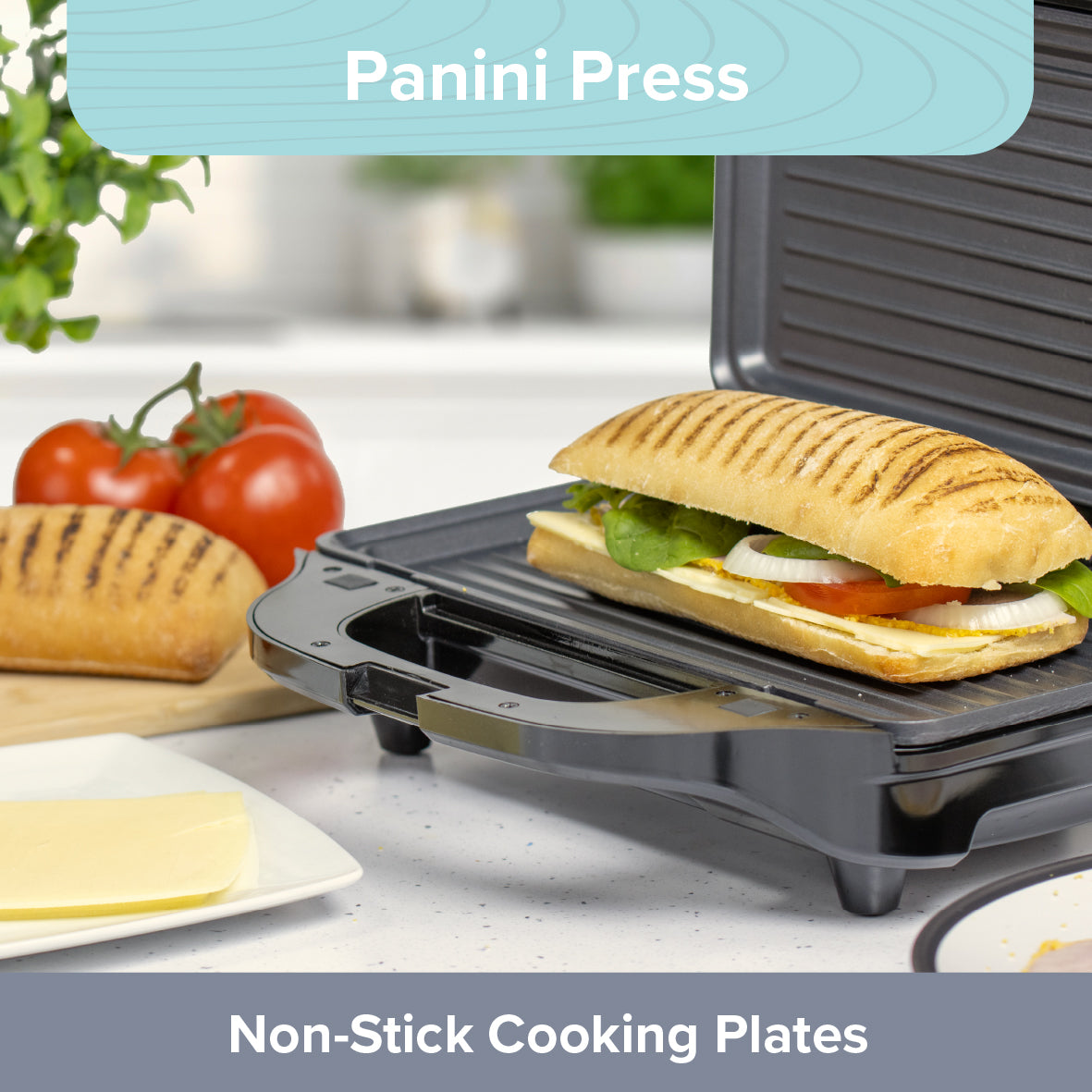 3-in-1 Waffle Maker, Sandwich Toaster & Panini Press