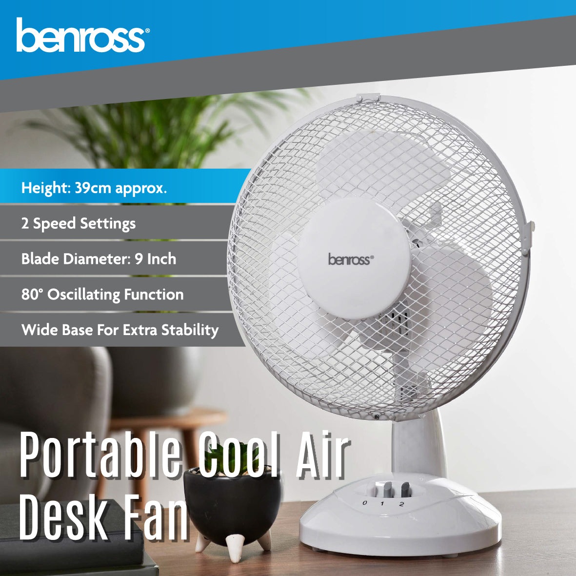 9" Desk Fan