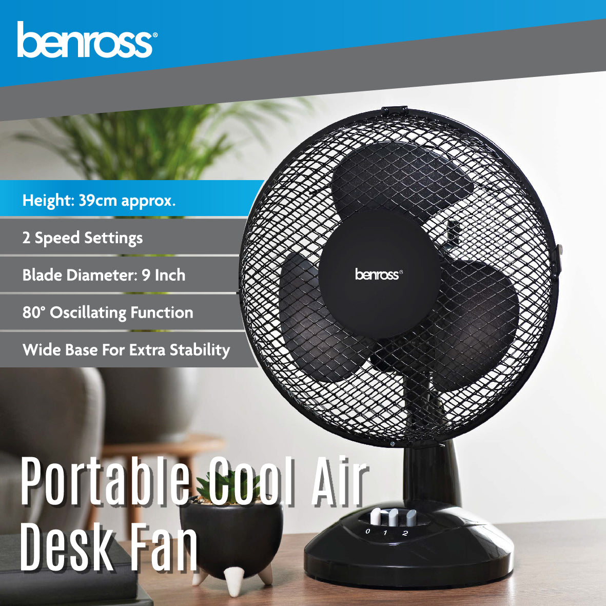 9" Desk Fan