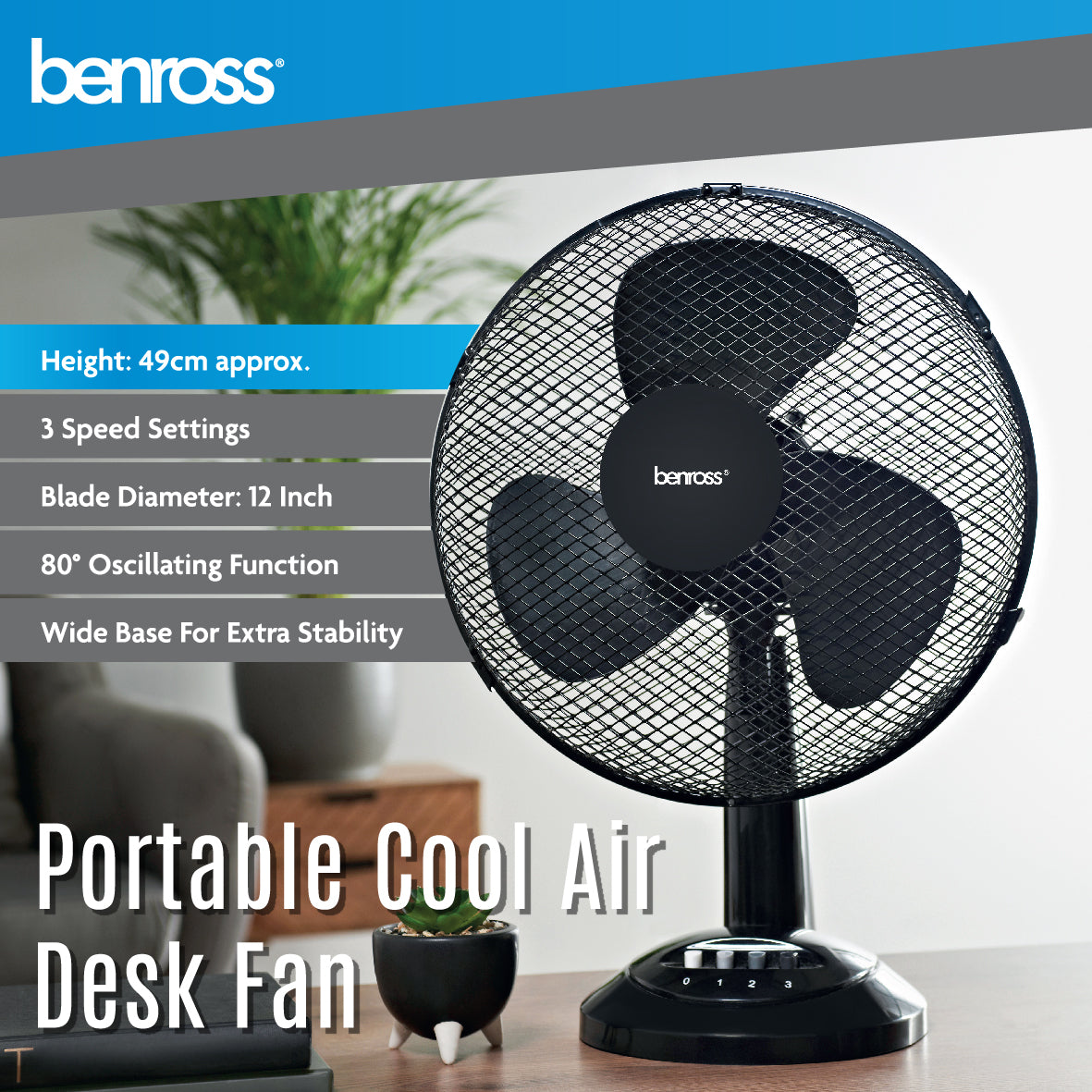 12" Desk Fan