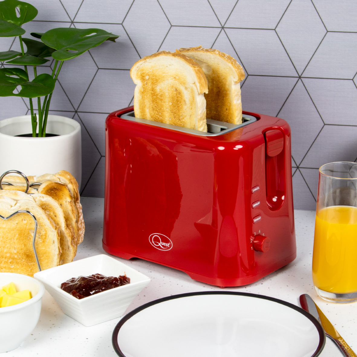 2 Slice Toaster - Red