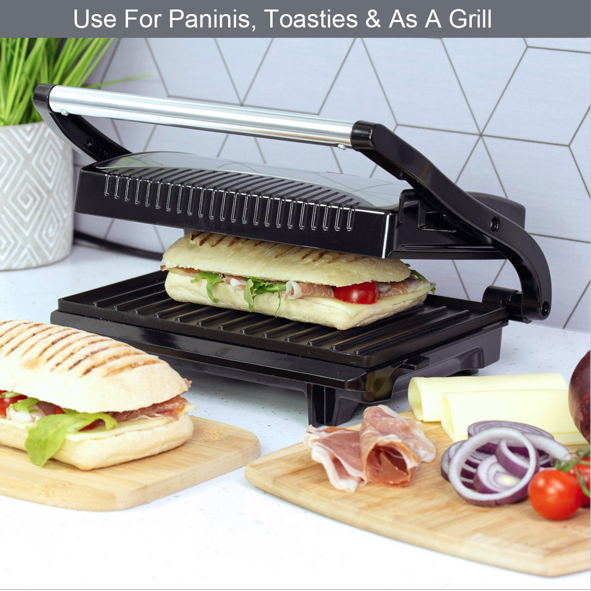 Compact Panini Press & Grill