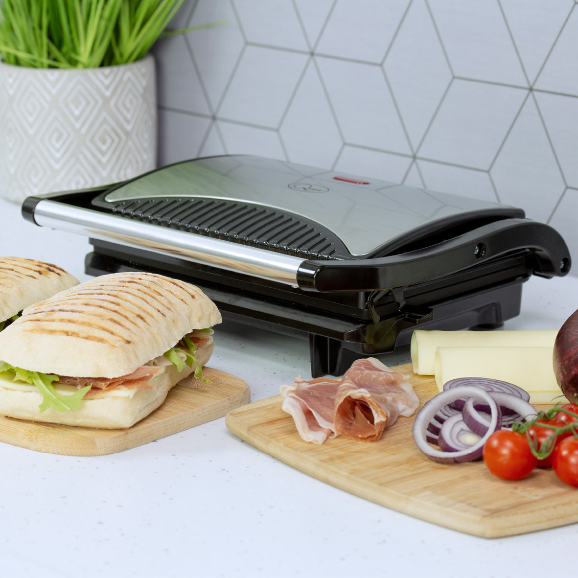 Compact Panini Press & Grill