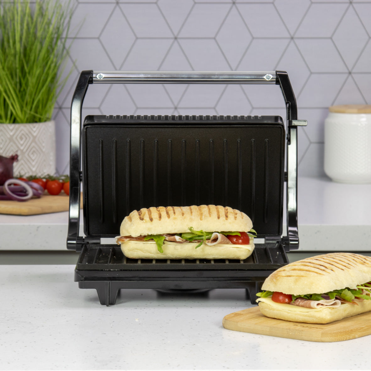 Compact Panini Press & Grill