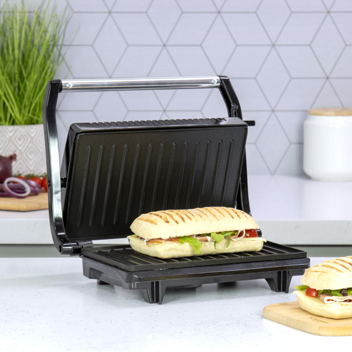 Compact Panini Press & Grill